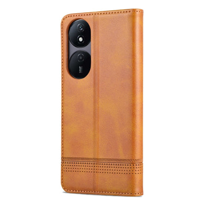 For Honor Play 50 Plus AZNS Magnetic Calf Texture Flip Leather Phone Case(Light Brown) by AZNS