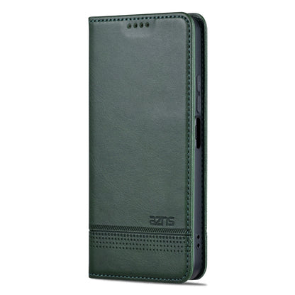 For Honor Play 50 Plus AZNS Magnetic Calf Texture Flip Leather Phone Case(Dark Green) by AZNS