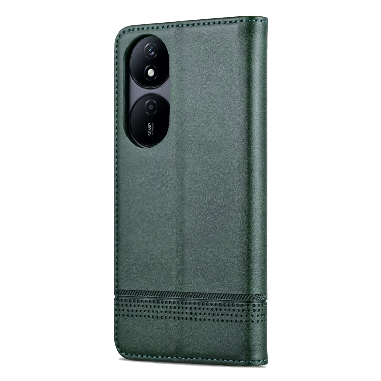 For Honor Play 50 Plus AZNS Magnetic Calf Texture Flip Leather Phone Case(Dark Green) by AZNS