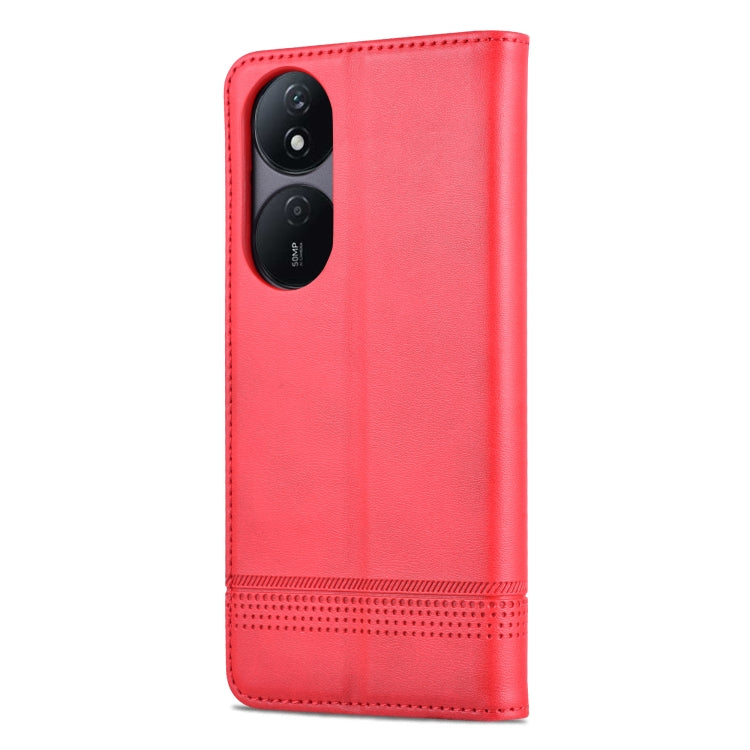 For Honor Play 50 Plus AZNS Magnetic Calf Texture Flip Leather Phone Case(Red) by AZNS