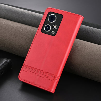 For Honor 90 GT AZNS Magnetic Calf Texture Flip Leather Phone Case(Red) by AZNS