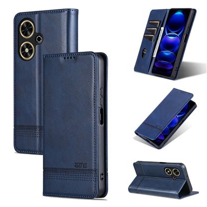 For Honor Play 50/Play 50m 5G AZNS Magnetic Calf Texture Flip Leather Phone Case(Dark Blue) by AZNS