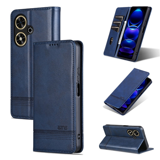 For Honor Play 50/Play 50m 5G AZNS Magnetic Calf Texture Flip Leather Phone Case(Dark Blue) by AZNS