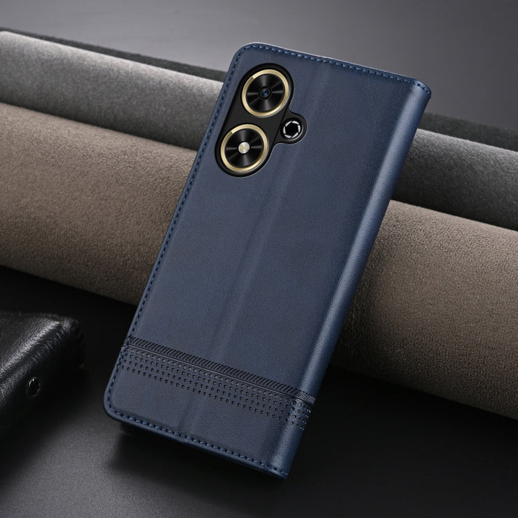 For Honor Play 50/Play 50m 5G AZNS Magnetic Calf Texture Flip Leather Phone Case(Dark Blue) by AZNS