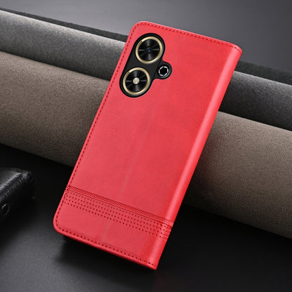 For Honor Play 50/Play 50m 5G AZNS Magnetic Calf Texture Flip Leather Phone Case(Red) by AZNS