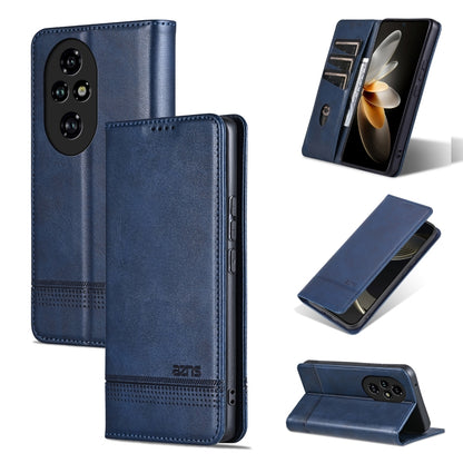 For Honor 200 AZNS Magnetic Calf Texture Flip Leather Phone Case(Dark Blue) by AZNS