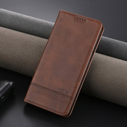 For Honor 200 Pro AZNS Magnetic Calf Texture Flip Leather Phone Case(Dark Brown) by AZNS