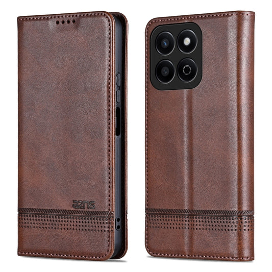 For Honor Play 60 Plus AZNS Magnetic Calf Texture Flip Leather Phone Case(Dark Brown) by AZNS