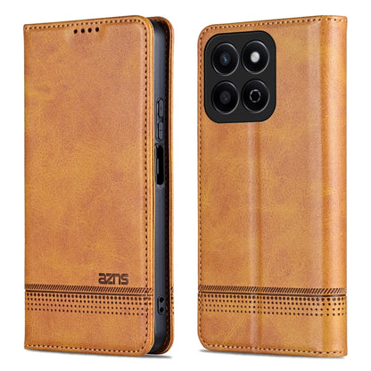 For Honor Play 60 Plus AZNS Magnetic Calf Texture Flip Leather Phone Case(Light Brown) by AZNS