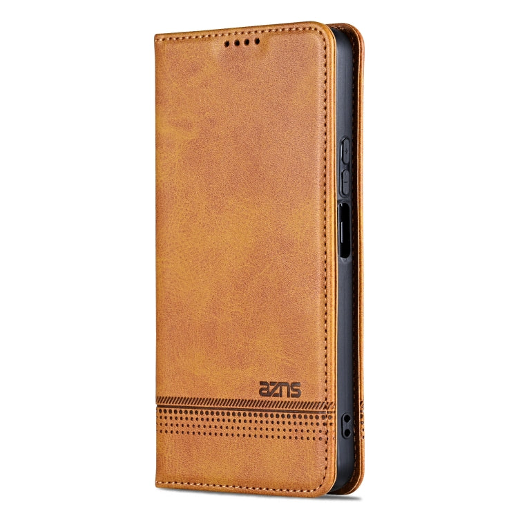 For Honor Play 60 Plus AZNS Magnetic Calf Texture Flip Leather Phone Case(Light Brown) by AZNS