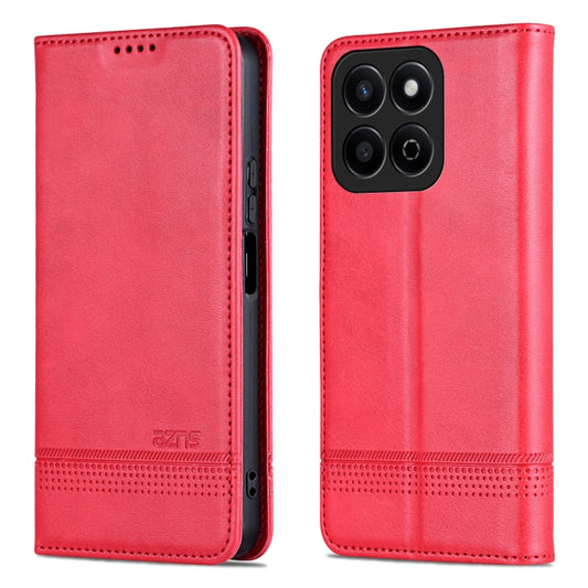 For Honor Play 60 Plus AZNS Magnetic Calf Texture Flip Leather Phone Case(Red) by AZNS