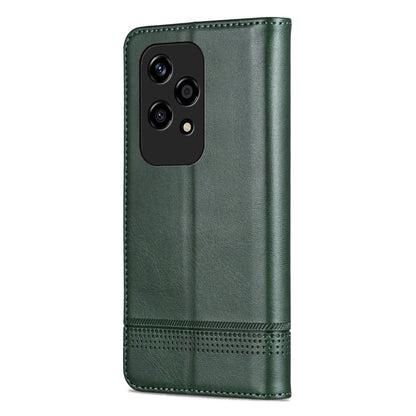 For Honor 200 Lite Global AZNS Magnetic Calf Texture Flip Leather Phone Case(Dark Green) by AZNS