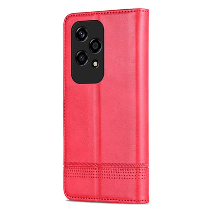 For Honor 200 Lite Global AZNS Magnetic Calf Texture Flip Leather Phone Case(Red) by AZNS