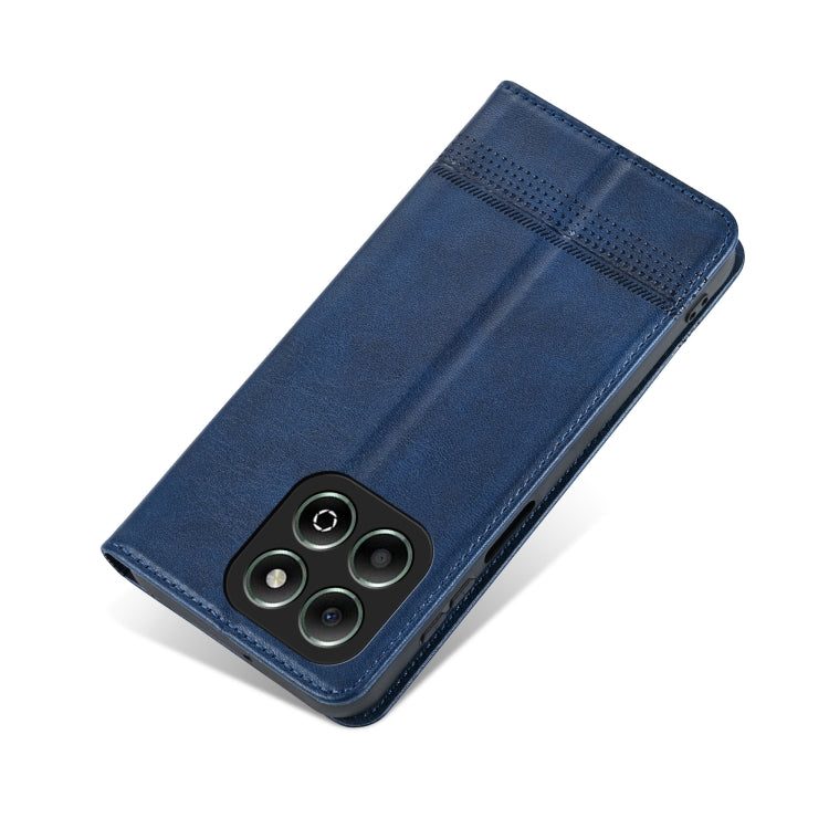 For Honor X6b AZNS Magnetic Calf Texture Flip Leather Phone Case(Dark Blue) by AZNS