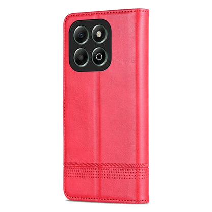 For Honor X6b AZNS Magnetic Calf Texture Flip Leather Phone Case(Red) by AZNS