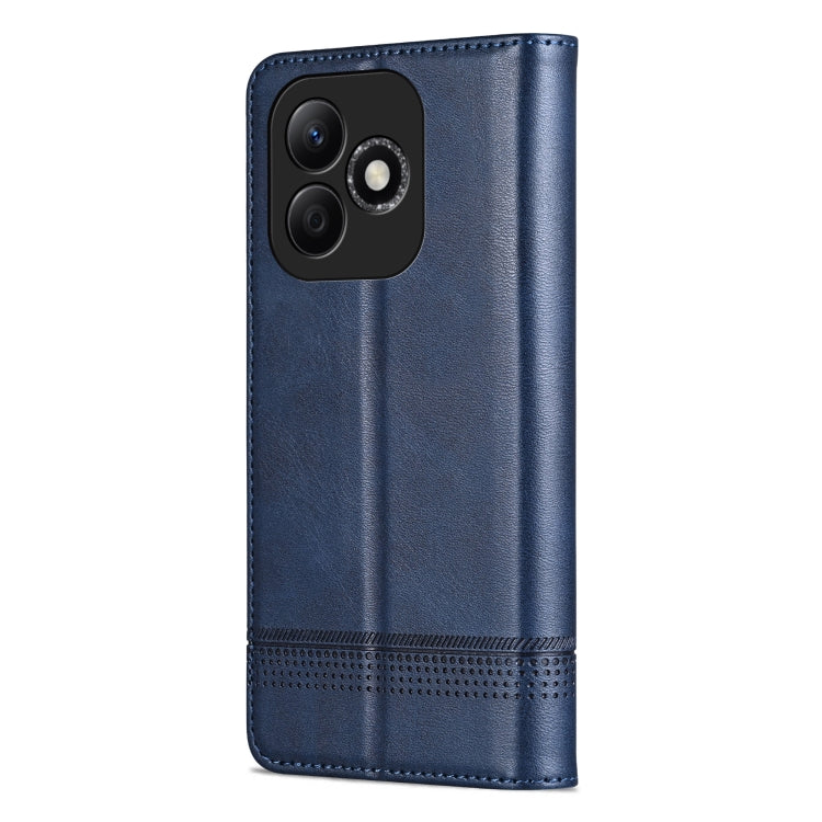 For Honor X60i AZNS Magnetic Calf Texture Flip Leather Phone Case(Dark Blue) by AZNS