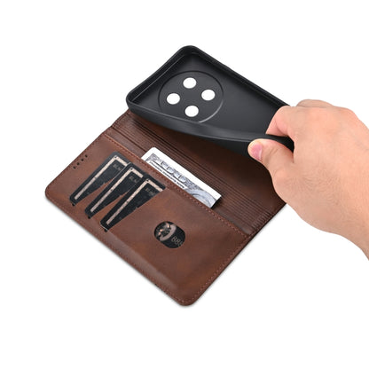 For Honor X60 Pro AZNS Magnetic Calf Texture Flip Leather Phone Case(Dark Brown) by AZNS