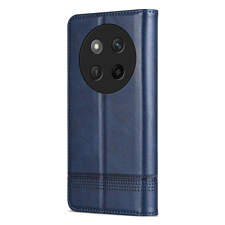 For Honor X60 Pro AZNS Magnetic Calf Texture Flip Leather Phone Case(Dark Blue) by AZNS
