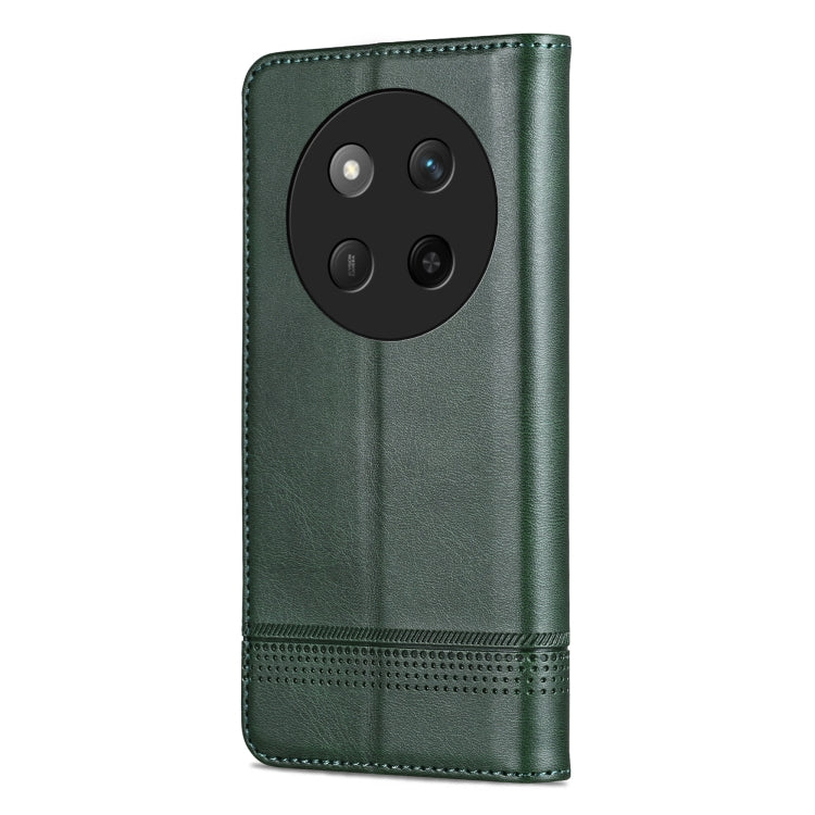 For Honor X60 Pro AZNS Magnetic Calf Texture Flip Leather Phone Case(Dark Green) by AZNS