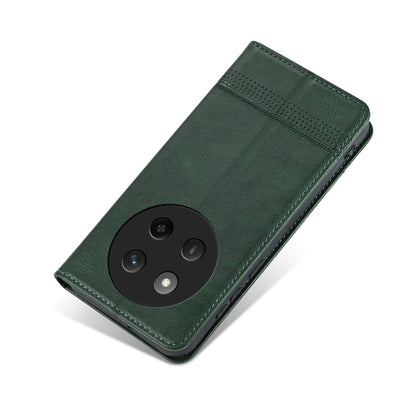 For Honor X60 Pro AZNS Magnetic Calf Texture Flip Leather Phone Case(Dark Green) by AZNS