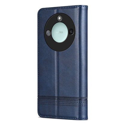 For Honor X60 AZNS Magnetic Calf Texture Flip Leather Phone Case(Dark Blue) by AZNS