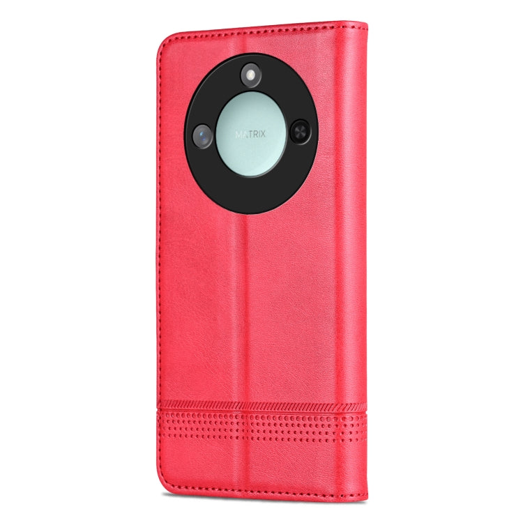 For Honor X60 AZNS Magnetic Calf Texture Flip Leather Phone Case(Red) by AZNS