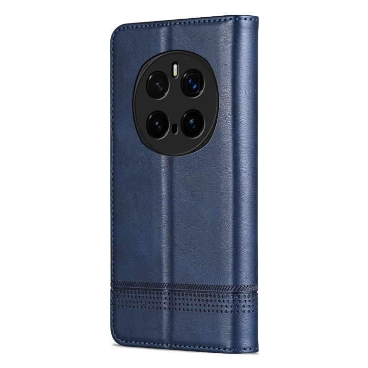 For Honor Magic7 Pro AZNS Magnetic Calf Texture Flip Leather Phone Case(Dark Blue) by AZNS