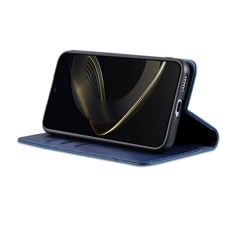 For Honor Magic7 Pro AZNS Magnetic Calf Texture Flip Leather Phone Case(Dark Blue) by AZNS