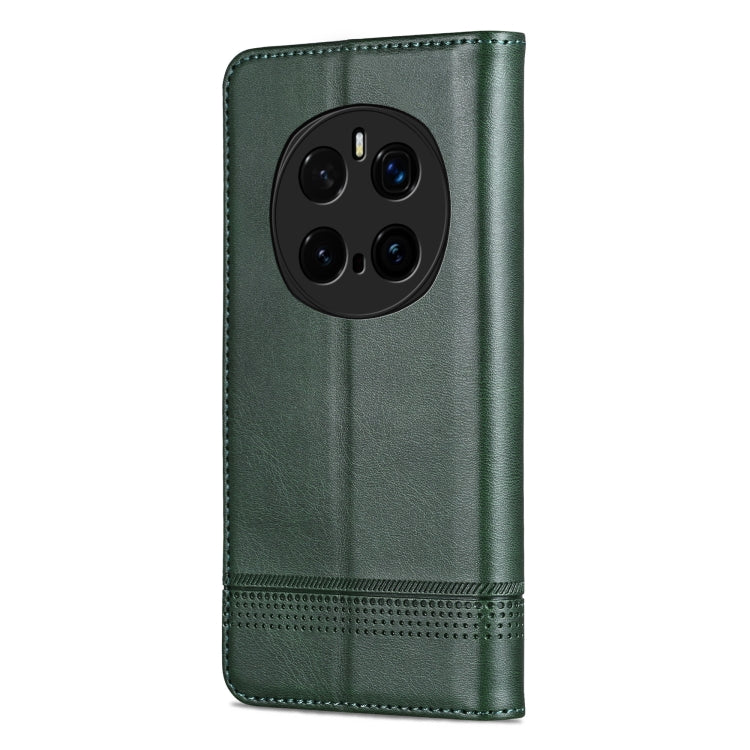 For Honor Magic7 Pro AZNS Magnetic Calf Texture Flip Leather Phone Case(Dark Green) by AZNS