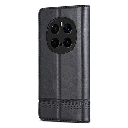 For Honor Magic7 Pro AZNS Magnetic Calf Texture Flip Leather Phone Case(Black) by AZNS