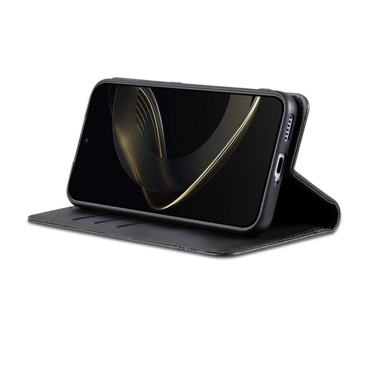 For Honor Magic7 Pro AZNS Magnetic Calf Texture Flip Leather Phone Case(Black) by AZNS