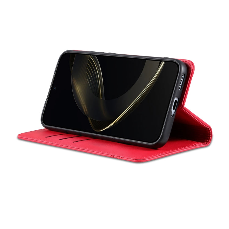 For Honor Magic7 Pro AZNS Magnetic Calf Texture Flip Leather Phone Case(Red) by AZNS