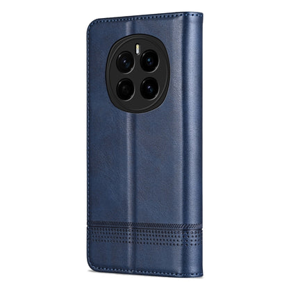 For Honor Magic7 AZNS Magnetic Calf Texture Flip Leather Phone Case(Dark Blue) by AZNS