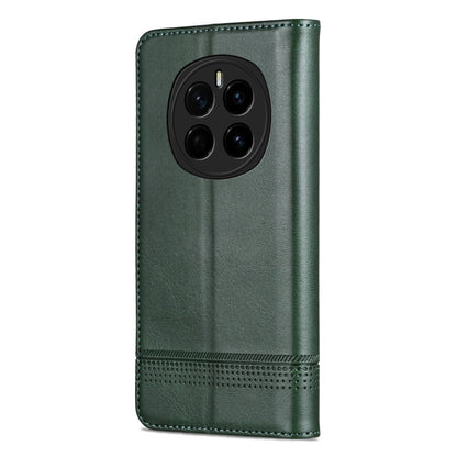 For Honor Magic7 AZNS Magnetic Calf Texture Flip Leather Phone Case(Dark Green) by AZNS