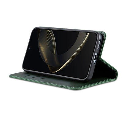 For Honor Magic7 AZNS Magnetic Calf Texture Flip Leather Phone Case(Dark Green) by AZNS