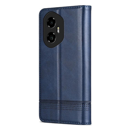 For Honor 300 AZNS Magnetic Calf Texture Flip Leather Phone Case(Dark Blue) by AZNS