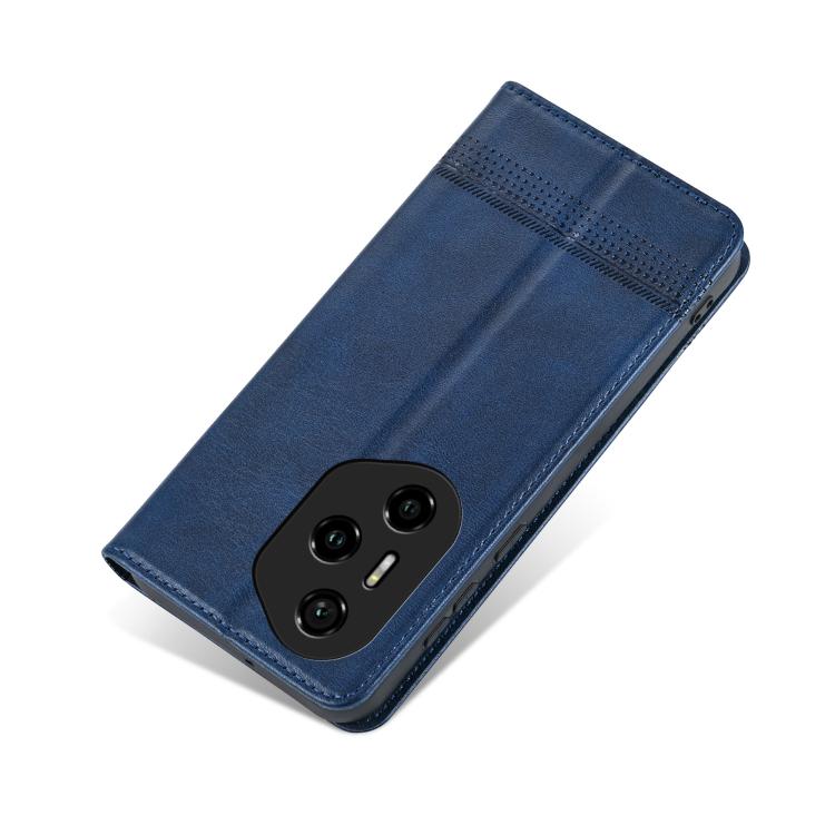 For Honor 300 Pro AZNS Magnetic Calf Texture Flip Leather Phone Case(Dark Blue) by AZNS