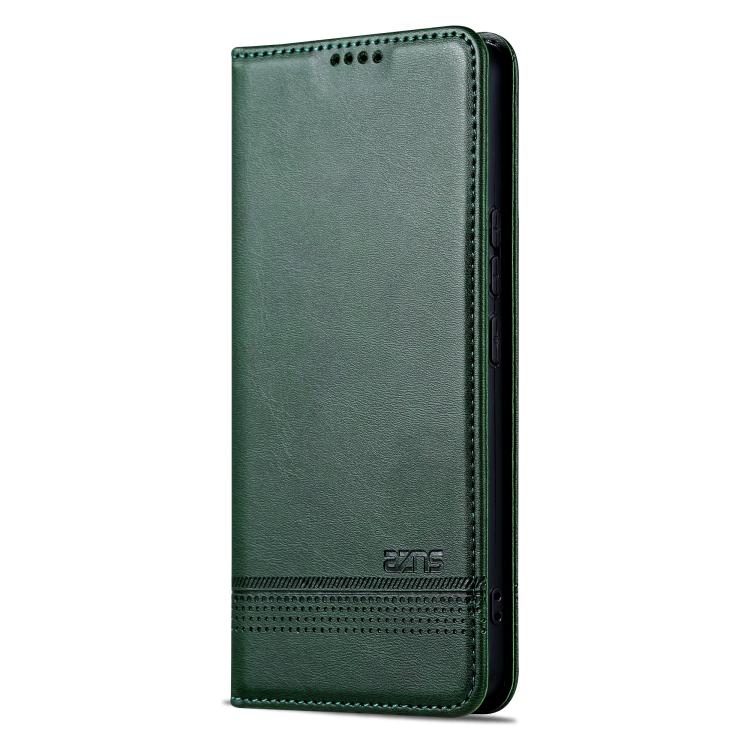 For Honor 300 Pro AZNS Magnetic Calf Texture Flip Leather Phone Case(Dark Green) by AZNS