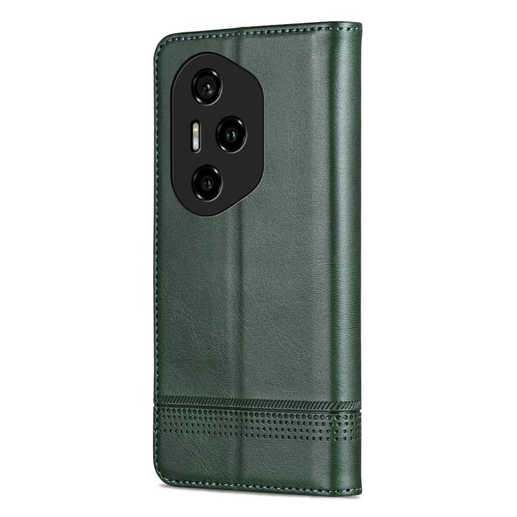 For Honor 300 Pro AZNS Magnetic Calf Texture Flip Leather Phone Case(Dark Green) by AZNS