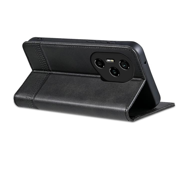 For Honor 300 Pro AZNS Magnetic Calf Texture Flip Leather Phone Case(Black) by AZNS