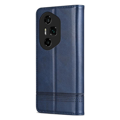 For Honor 300 Ultra AZNS Magnetic Calf Texture Flip Leather Phone Case(Dark Blue) by AZNS