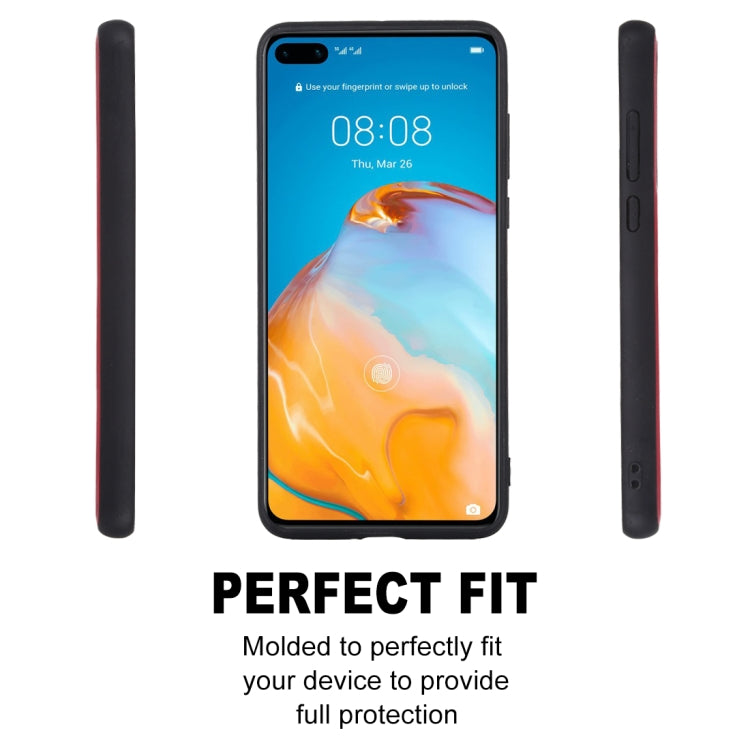 For Huawei P40 SULADA Shockproof TPU + Handmade Leather Protective Case(Grey) by SULADA