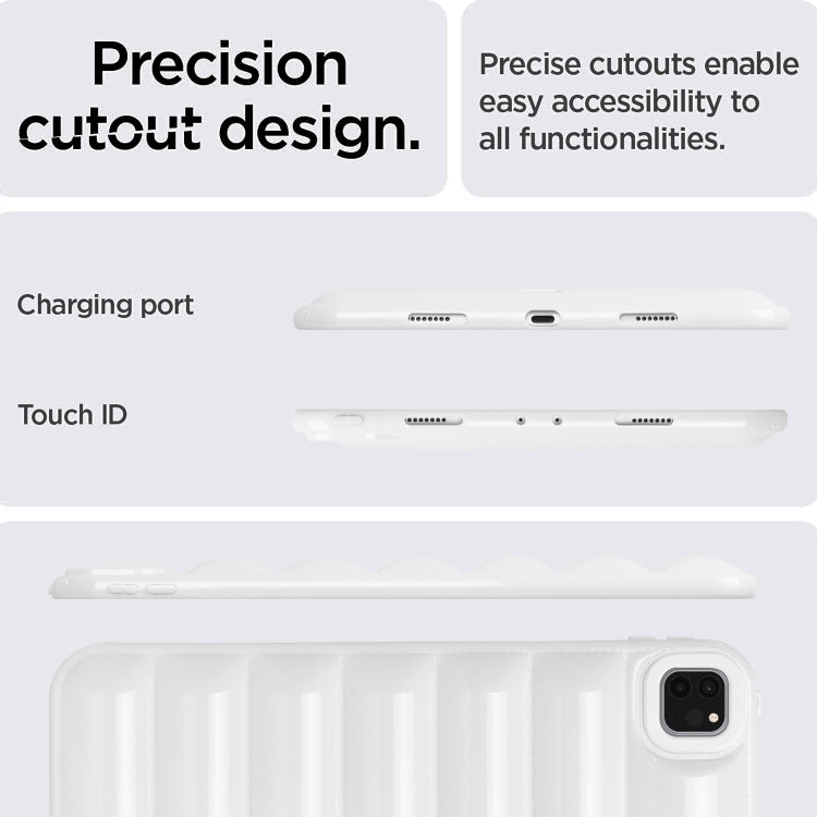 For iPad Pro 11 2022 / 2021 / 2020 Eiderdown Cushion Shockproof Tablet Case(White) by bashfashion
