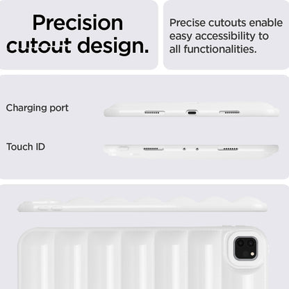 For iPad Pro 11 2022 / 2021 / 2020 Eiderdown Cushion Shockproof Tablet Case(White) by bashfashion