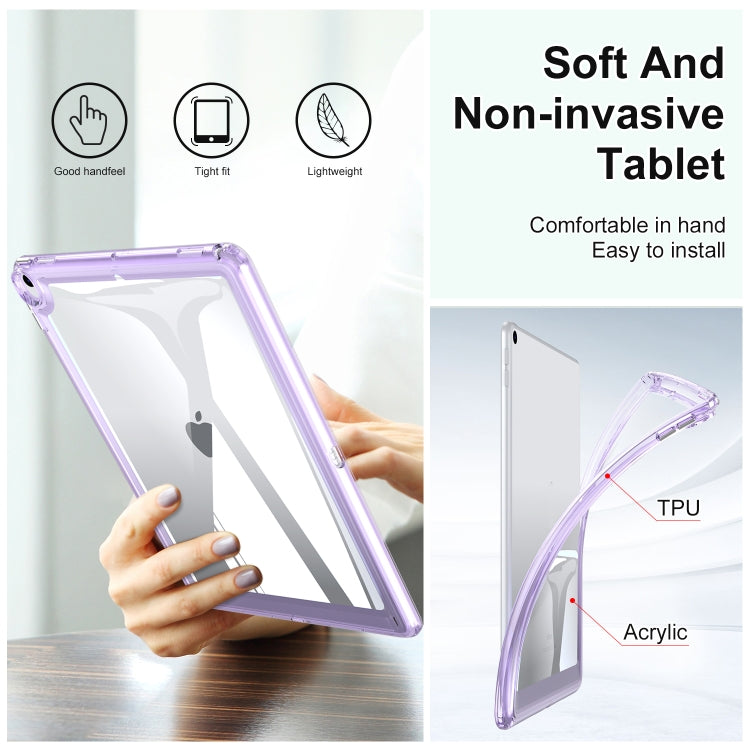 For iPad Air 3 10.5 2019 Transparent Acrylic Tablet Case(Light Purple) by bashfashion