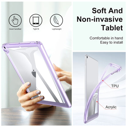For iPad Air 3 10.5 2019 Transparent Acrylic Tablet Case(Light Purple) by bashfashion