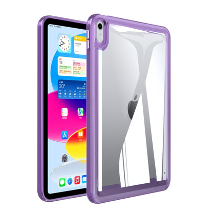 For iPad Air 2022 / 2020 Transparent Acrylic Tablet Case(Dark Purple) by bashfashion