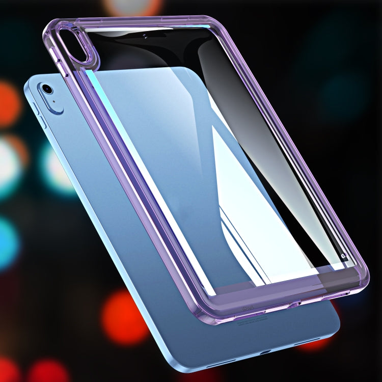 For iPad Air 2022 / 2020 Transparent Acrylic Tablet Case(Dark Purple) by bashfashion