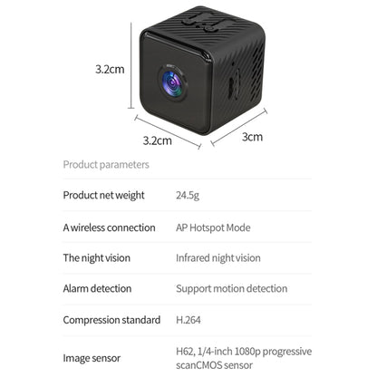 X2 Smart HD Mini WiFi Camera Support Night Vision & Motion Detection & TF Card