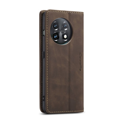 For OnePlus 11 CaseMe 013 Multifunctional Horizontal Flip Leather Phone Case(Coffee) by CaseMe